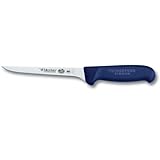Victorinox Cutlery 6 inch Narrow Boning Knife, Blue Fibrox Handle with Microban