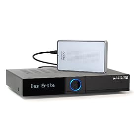 Kreiling KR 7100-HD Ricevitore satellitare digitale HDTV con Hard-Disk esterno 320GB (Slot CI, 2x Connessione Scart, USB 2.0) Bundle Premium, colore: Nero