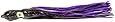 Boone Big Game Trolling Skirt (Pack of 2), Purple/Black, 9 1/2-Inch