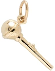 Rembrandt Charms Microphone Charm, 10K Yellow Gold