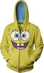 Mens Spongebob Squarepants Smiling Face Hoodie