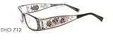 ED HARDY EHO EH 712 LOVE DIES HARD EYEGLASS EYEGLASSES OPTICAL FRAME BLACK CRYSTAL