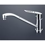 KVK 流し台用シングルレバー式混合栓・吐水口回転規制80°（eレバー） 【KM5011TVEC】