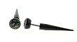 Genuine Ed Hardy Black Fake Taper - Black Rose Logo - 16g Wire - 7.5mm - 32mm Length - Sold as a Pair