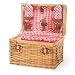 Picnic Time Chardonnay 13in. Willow Basket w/ Wine Service For 2 (Hunter Green)