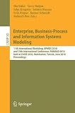  : Enterprise, Business-Process and Information Systems Modeling: 11th International Workshop, BPMDS 2010, and 15th International Conference, EMMSAD ... Notes in Business Information Processing)