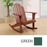 Adirondack Rocking Chair-Green-20152GRN-01-KD (Green) (38.75H x 31W x 19.25D)