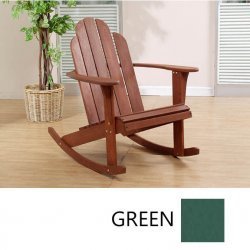 Adirondack Rocking Chair-Green-20152GRN-01-KD (Green) (38.75H x 31W x 19.25D) by 