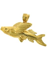 Dazzlers Solid 14k Gold Goldfish Charm Pendant Available in three colors from jewelsberry (weights: 2.1 grams only)