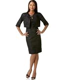 Jones New York Sleeveless Scoop-Neck Jacquard Dress with Jacket