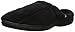 Isotoner Men's Signature  Microterry Hoodback Slipper, Black, Large