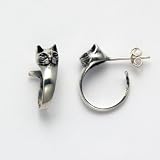 Cat Head Hoop Earrings