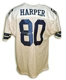Alvin Harper Signed Dallas Cowboys White Throwback Jersey