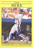 Tom Herr, New York Mets Autographed Card