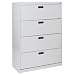 Sandusky 400 Series Dove Gray Steel Lateral File Cabinet with Plastic Handle, 30" Width x 53-1/4" Height x 18" Depth, 4 Drawers