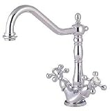 Kingston Brass KS1431AX Heritage Mono Deck Mount Bathroom Faucet, 6-1/2 Spout Reach, Chrome