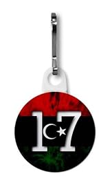FEBRUARY 17 LIBYA FREEDOM Politics White 1 Zipper Pull Charm