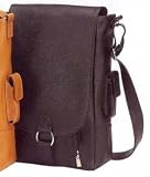 Vino 2 Two Bottle Leather Wine Tote - Black
