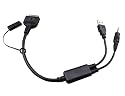 BMW iPod | iPhone | iPad Y Cable Audio Aux Adapter iDrive Interface Lead USB to gold plated 3.5mm suitable for BMW / Mini Cooper 2007>