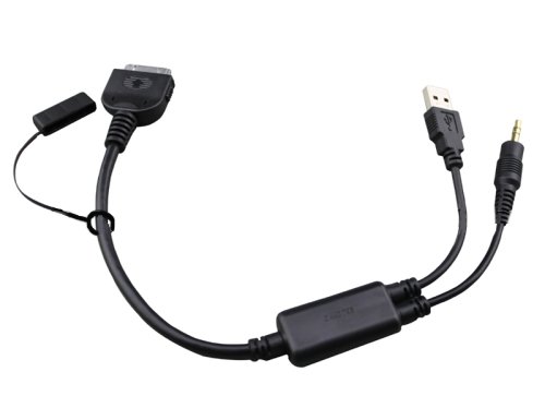BMW iPod | iPhone | iPad Y Cable Audio Aux Adapter iDrive Interface Lead USB to gold plated 3.5mm suitable for BMW / Mini Cooper 2007>