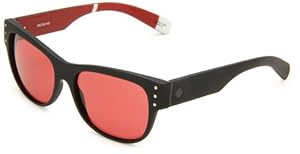 Spy Optic Borough 673006374154 Rectangle Sunglasses,Matte Black Stripes Frame/Burgundy Lens,One Size