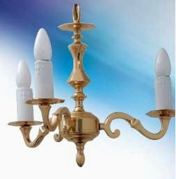 Georgian 3 Light Chandelier OAK510/3 Polished Brass