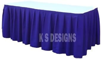 14 Foot Pleated Royal Blue Table Skirt (Polyester)
