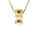 14K Yellow Gold StacK able Birthstone and Diamond title=