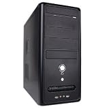 10-Bay ATX Computer Case with Front Panel LED - No PSU(Black)