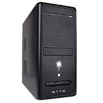 10-Bay ATX Computer Case with Front Panel LED - No PSU(Black)