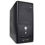 10-Bay ATX Computer Case with Front Panel LED - No PSU(Black)
