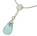 Ladies Blue Topaz Pendant w/ Diamond on Chain .03cttw