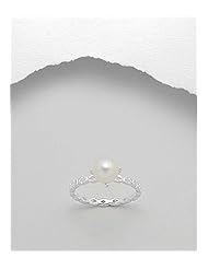 Fresh Water Pearls Ring In 92.5 Sterling Silver