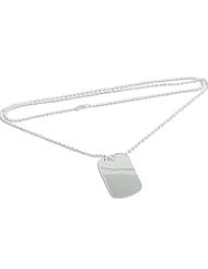 Dog Tag Sterling Silver 2.2mm Bead Chain Necklace - Engraveable (Lengths 20",24")