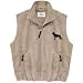 Men's Lined German Shepherd Black Fleece Vest