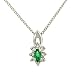 Emerald and Diamond Birthstone Pendant on Chain .06ct