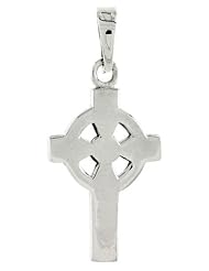 Sterling Silver Celtic Cross, High Cross, 1 1/8" (29mm) tall