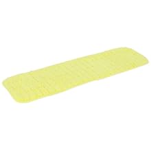 Wilen C127018, Super Pro II Microfiber Cut End Flat Mop with Scrub Refill, 18" Length x 5" Width, Yellow (Case of 12)