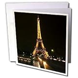 Vacation Spots - Eiffel Tower - Greeting Cards-12 Greeting Cards with envelopes