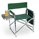 Picnic Time Sports Chair with Table and Pockets - Hunter Green