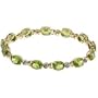 0.04 Cts Diamond & Peridot Bracelet in 14K Yellow Gold