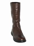 PRADA Lux Calf Pull On Shearling Boots in Brown
