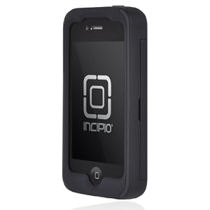 Incipio IPH-677 iPhone 4/4S Stowaway Credit Card Hard Shell Case with Silicone Core - 1-Pack - Retail Packaging - Black