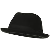 Conversation Starter Felt Fedora Hat - Black W07S59C