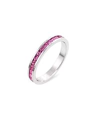 Stylish Stackables Pink Silver Ring