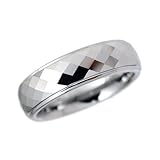 2段ミラーカットタングステンリング指輪シルバー11号