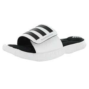 adidas Men's Superstar 3G Slide Sandal,White/Black/Metallic Silver,11 D US