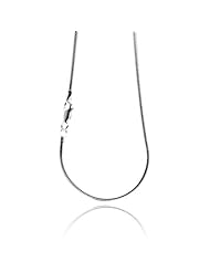 Sterling Silver 2.mm Round Snake Chain Necklace - 22 Inch - Lobster Claw Clasp, Comes with Special Gift Pouch.