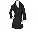Centigrade Fully Lined Lamb Leather Trench Coat Medium Black