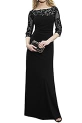 Chiffon Natural   Waistline Lace Applique Illusion Evening Dress/Wedding Dress 